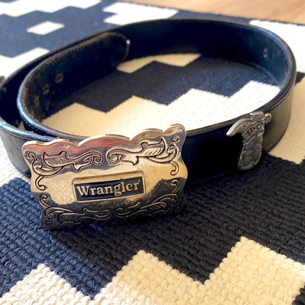 Genuine leather wrangler belt